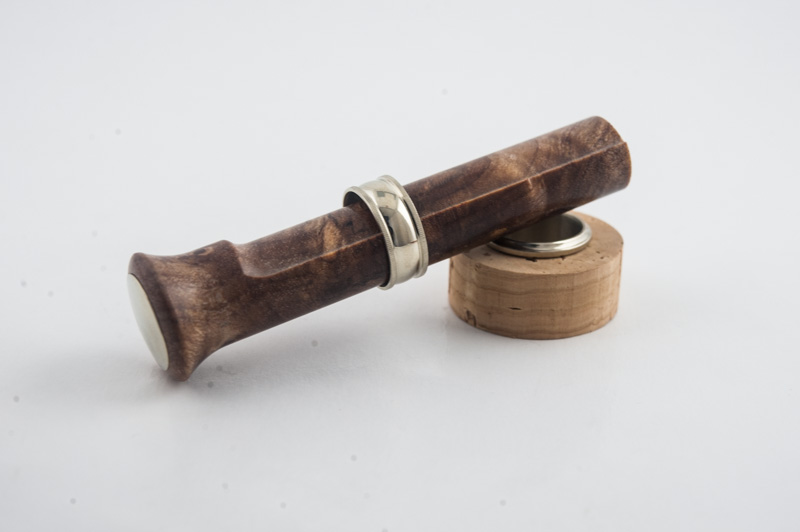 BURLED WOOD SOLID NICKEL SILVER HARDWARE REEL SEAT 5WT 